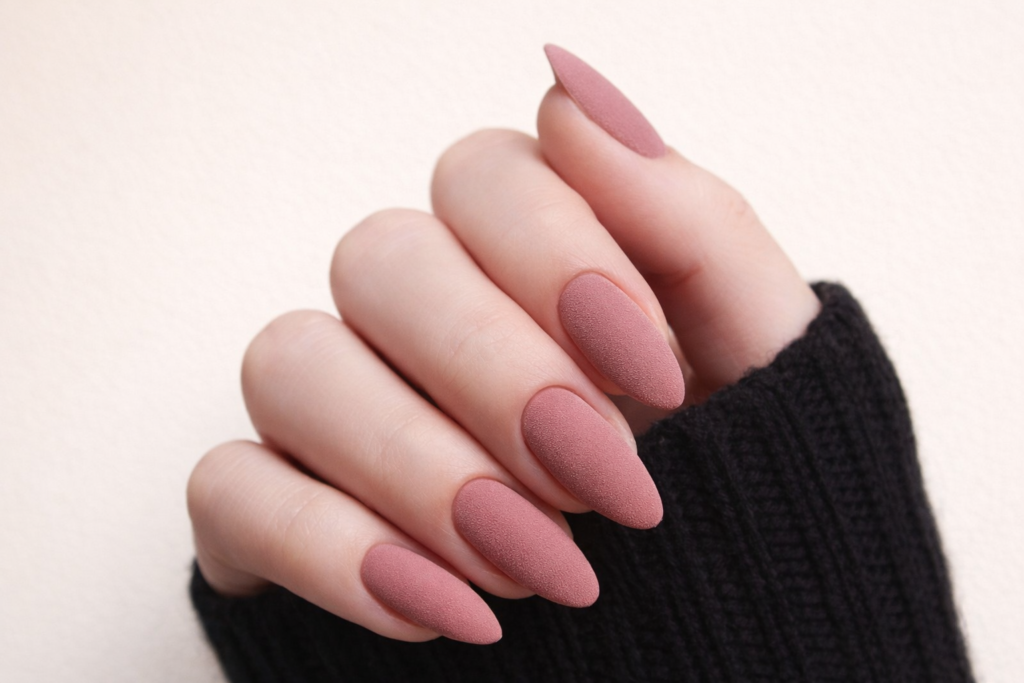 pink valentines day nails