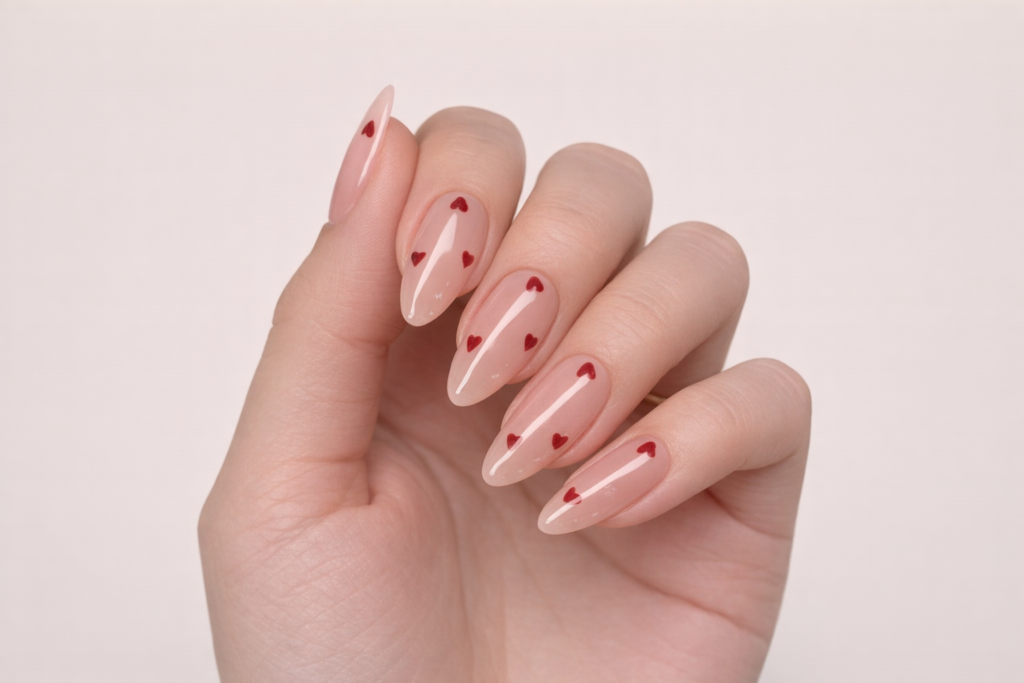 simple valentines day nails