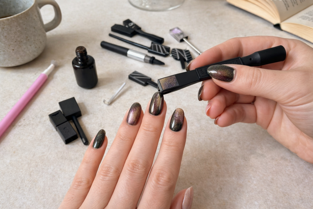 Magnetic nail polish