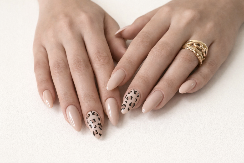cheetah print nails