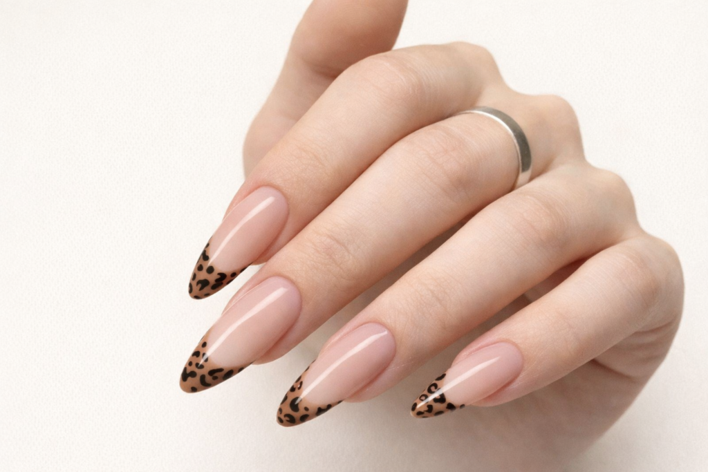 cheetah print nails