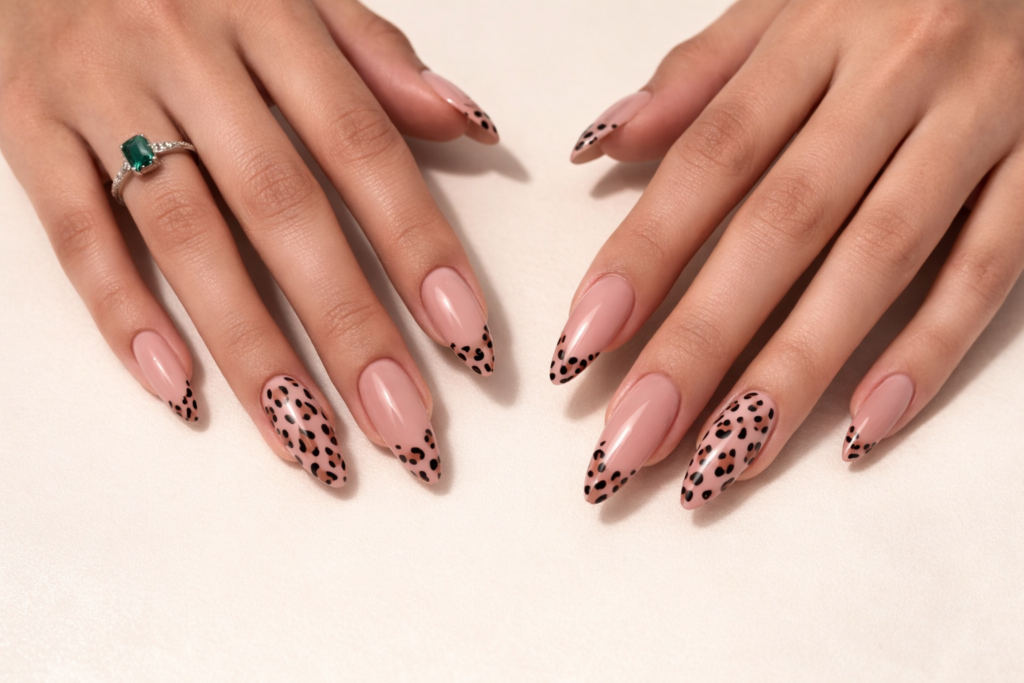 cheetah print nails