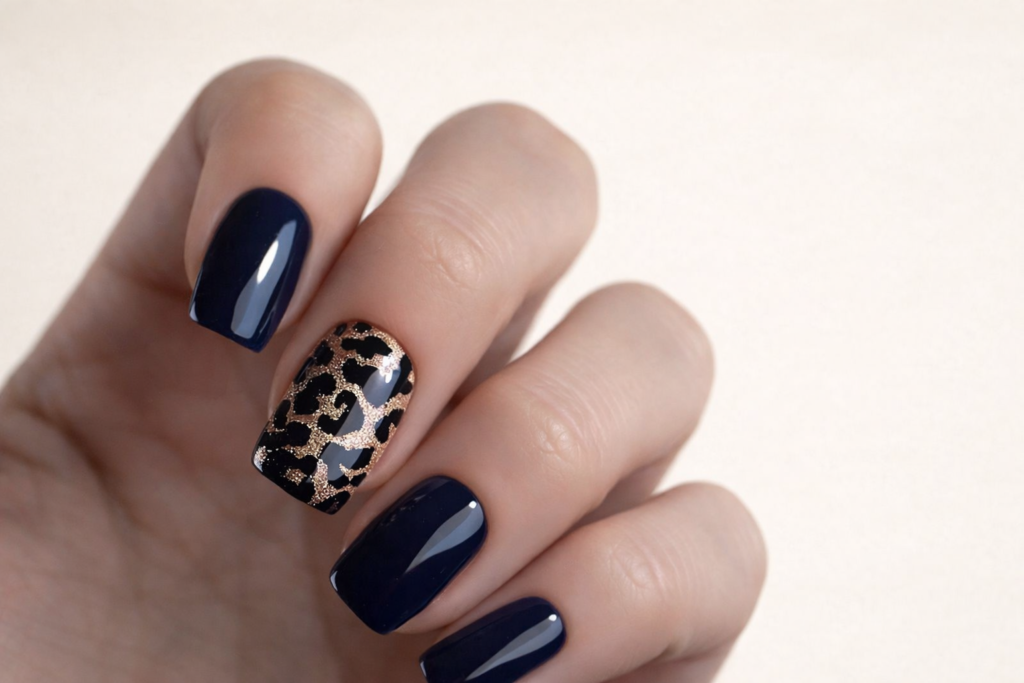 cheetah print nails