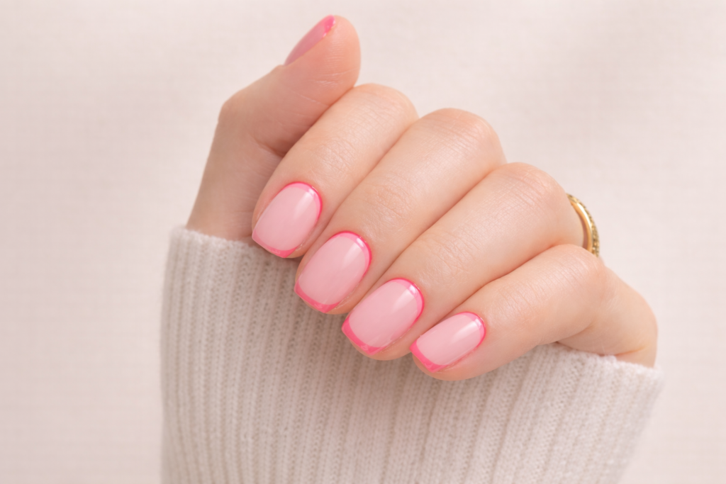 short french tip nails