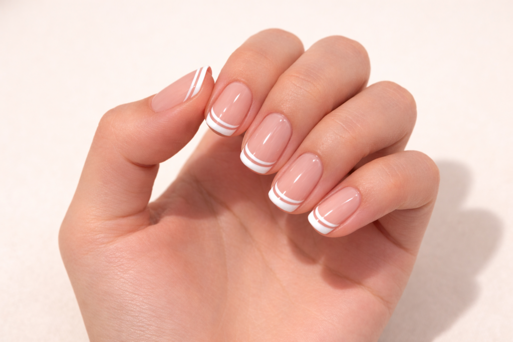 short french tip nails