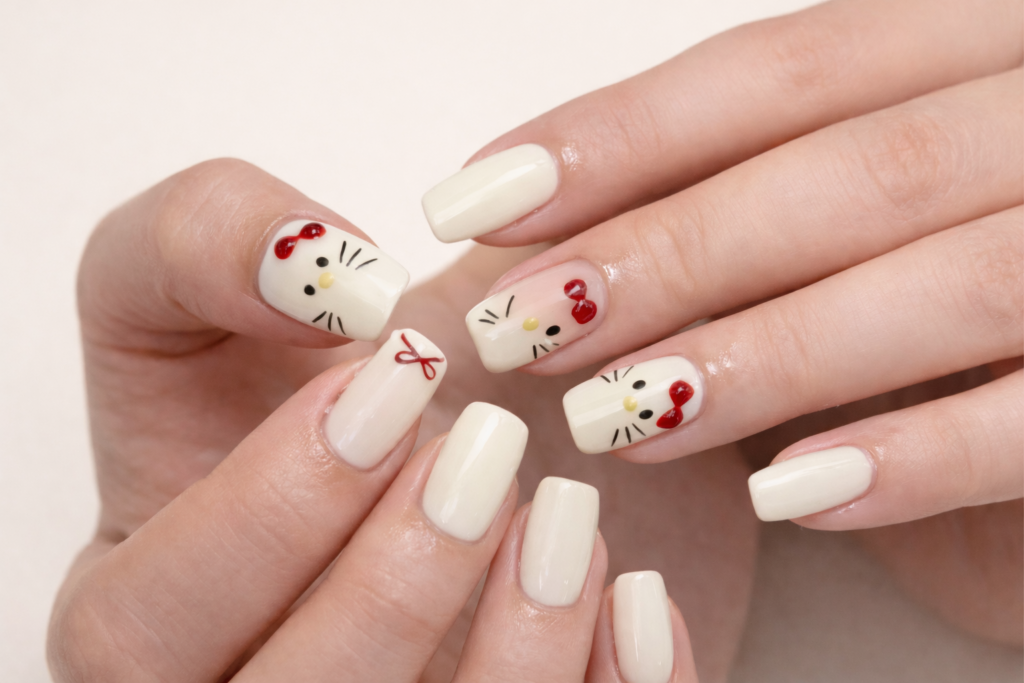 hello kitty nails