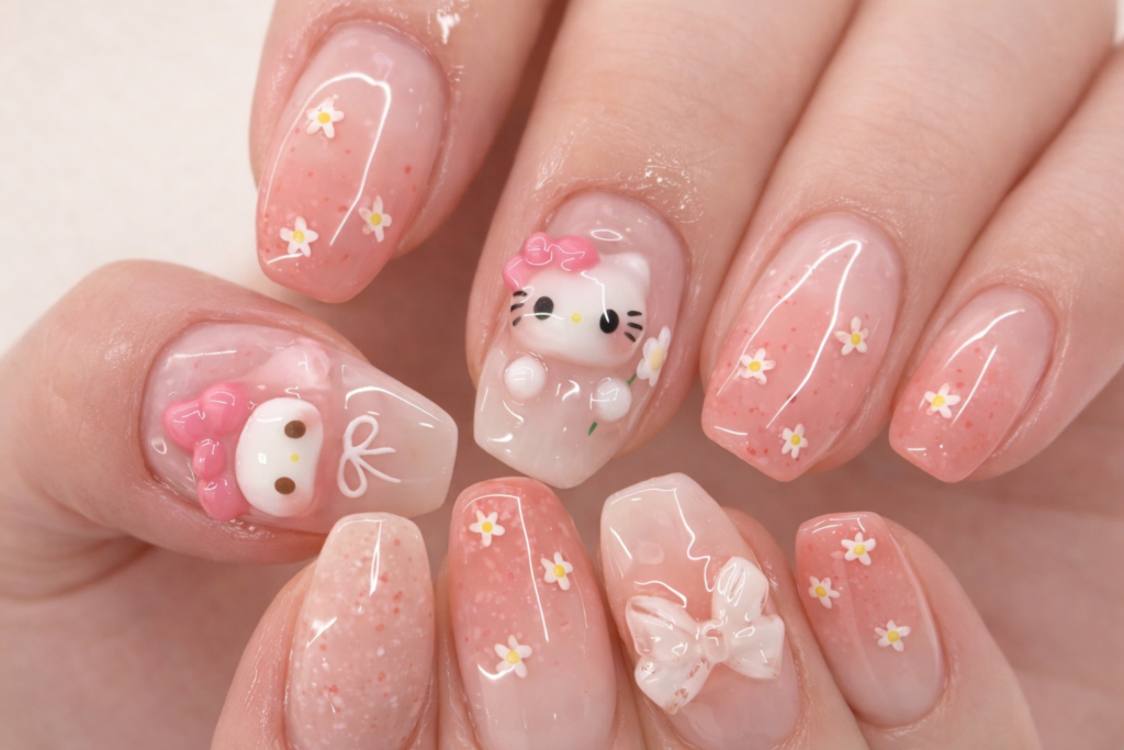 hello kitty nails