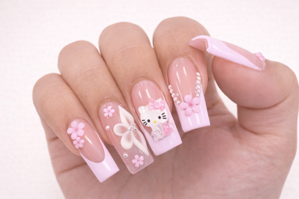 hello kitty nails