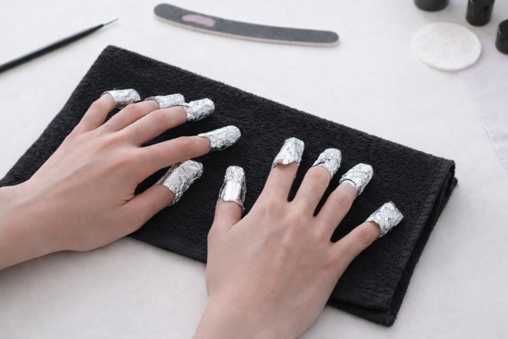 how to remove acrylic nail at home