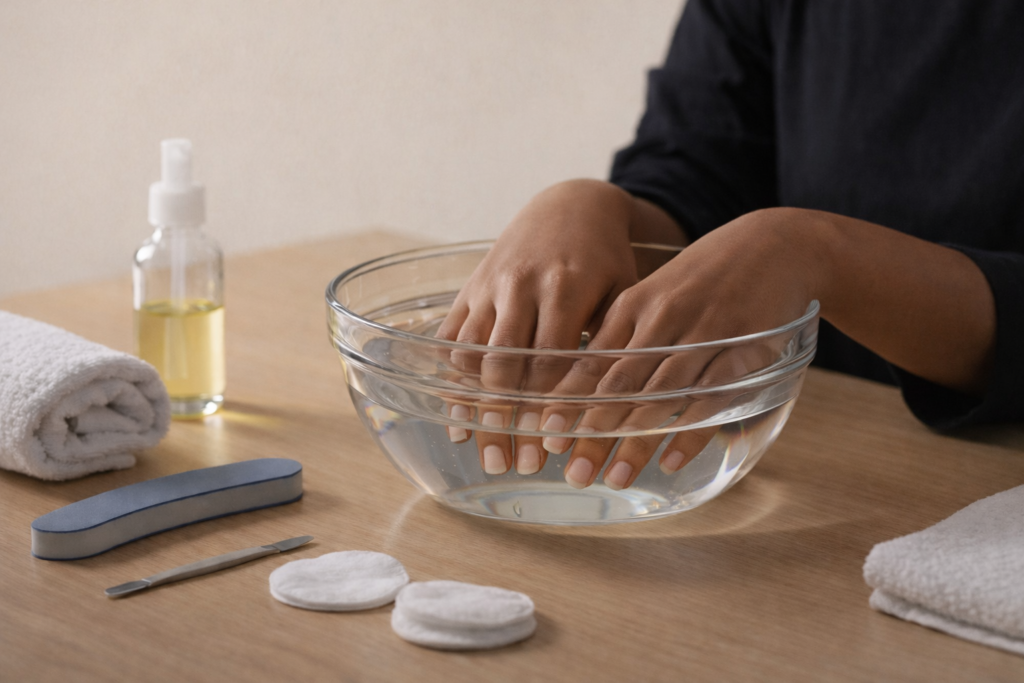 how to remove acrylic nail at home