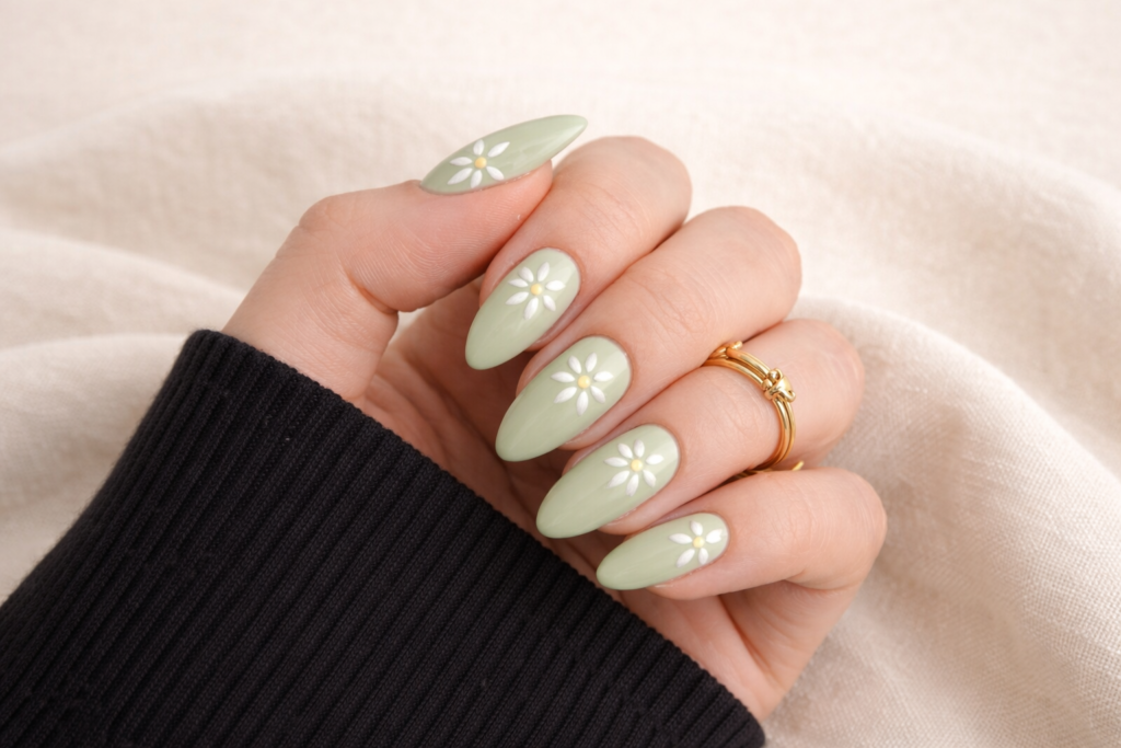 sage green nails