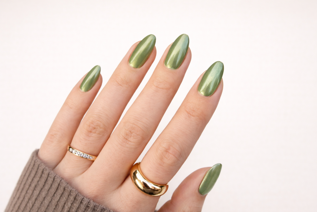 sage green nails