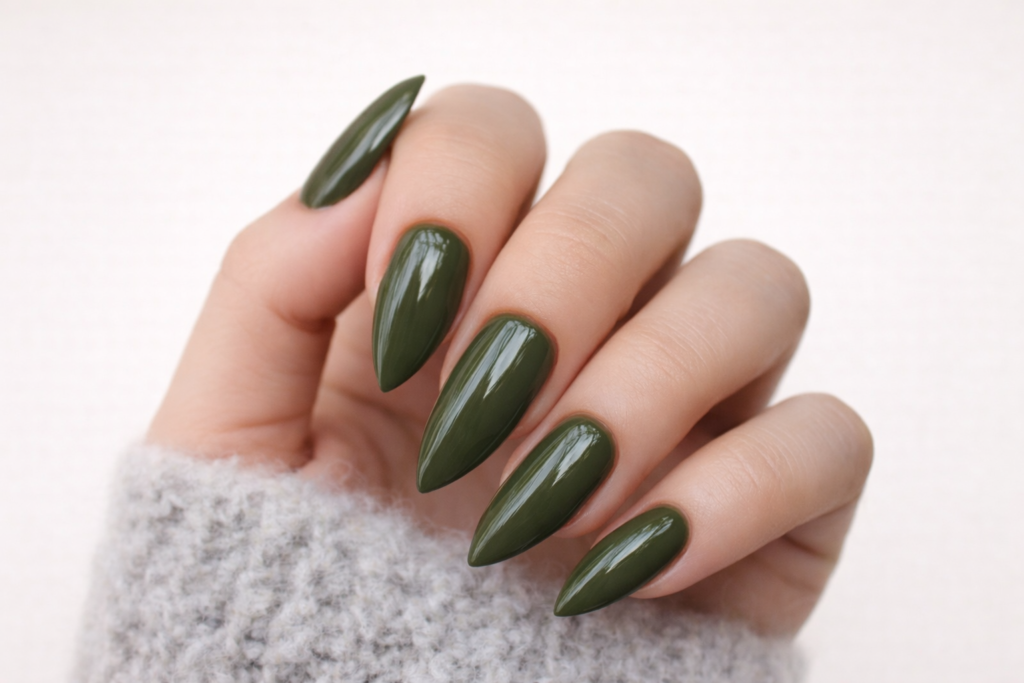 sage green nails