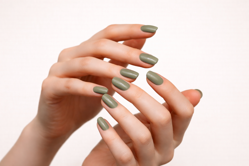 sage green nails