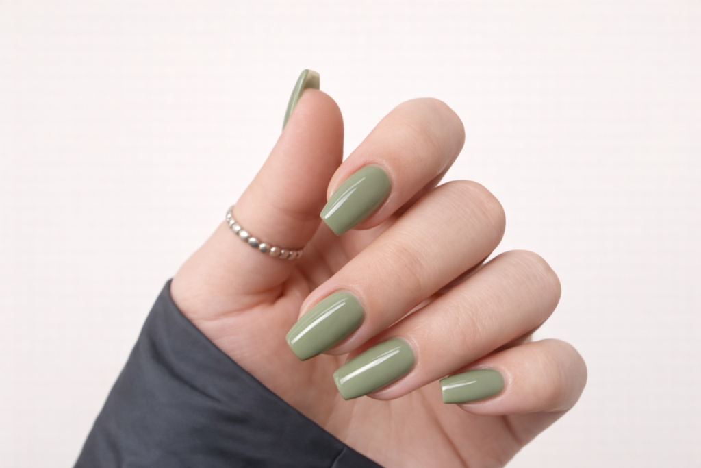 sage green nails