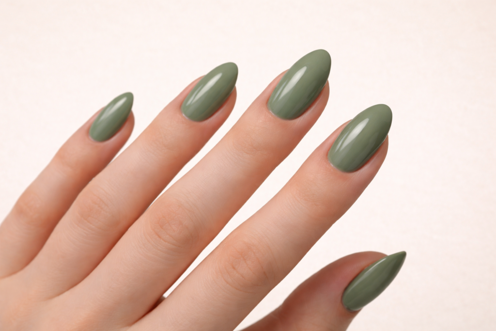 sage green nails