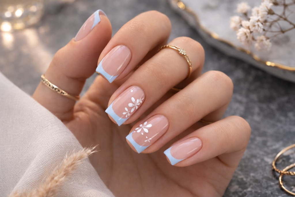 short french tip nails
