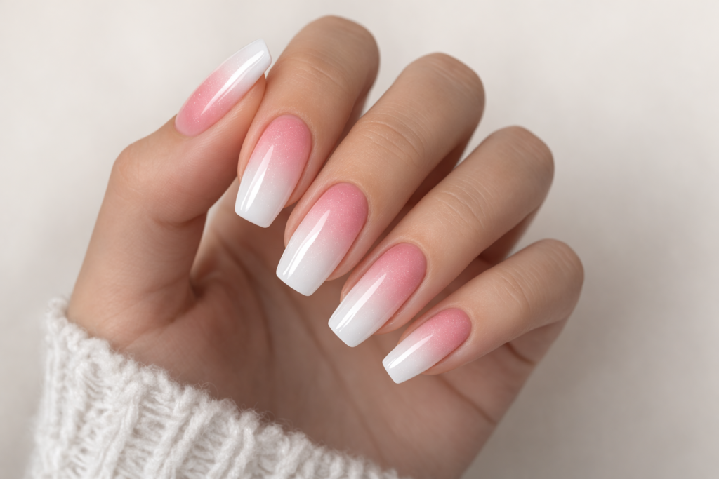 pink ombre nails