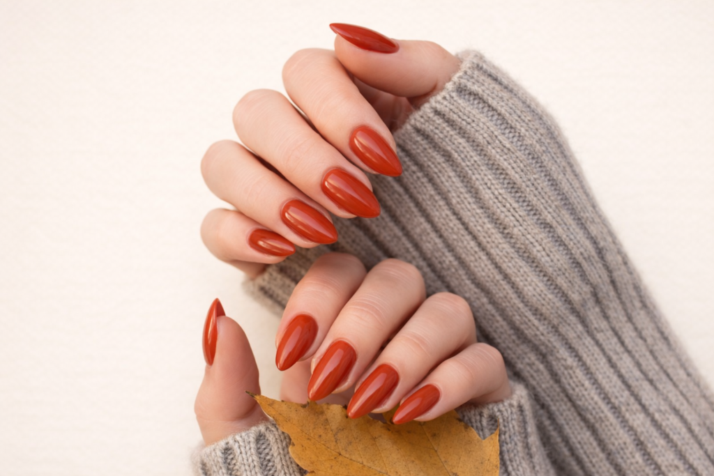 orange nail designs