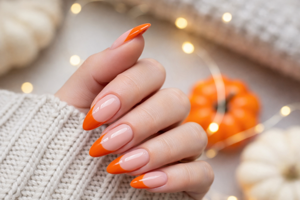 orange nail designs