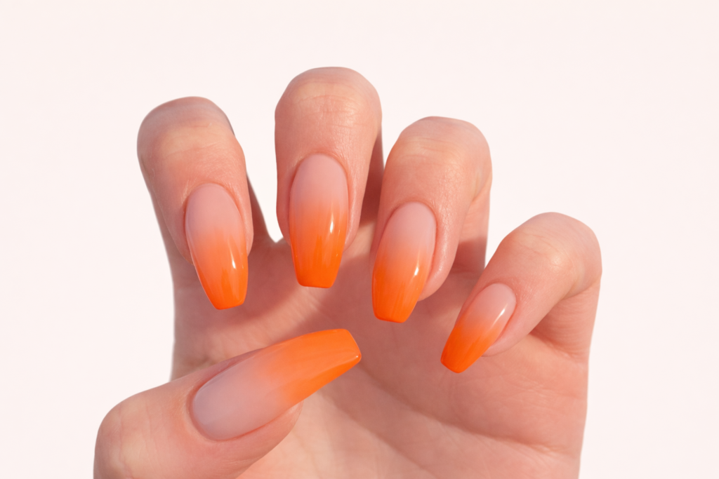 orange nail designs
