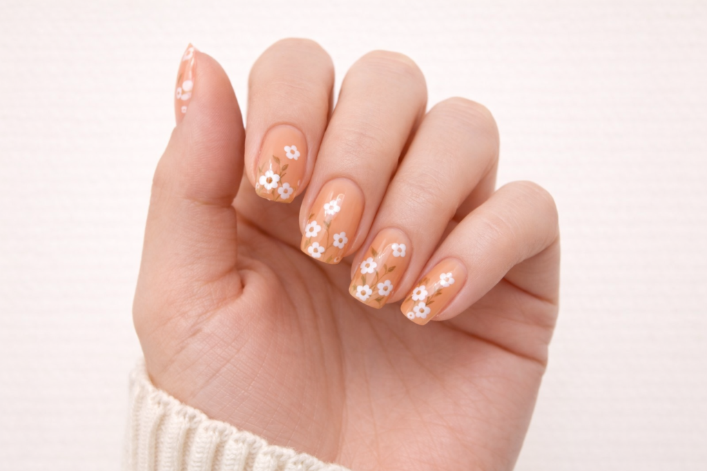 orange nail designs