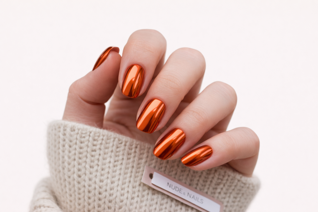 orange nail designs
