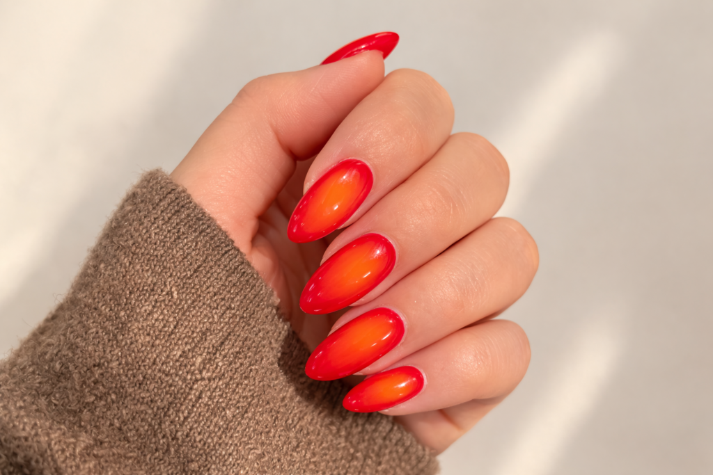 orange nail designs