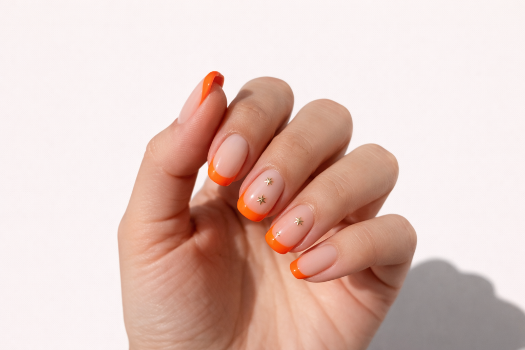 orange nail designs