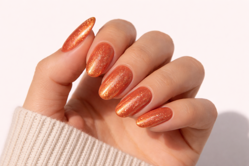 orange nail designs