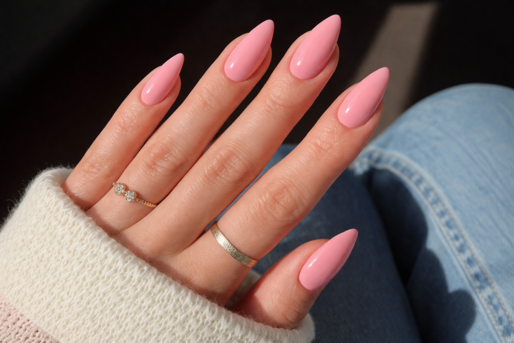light pink nails