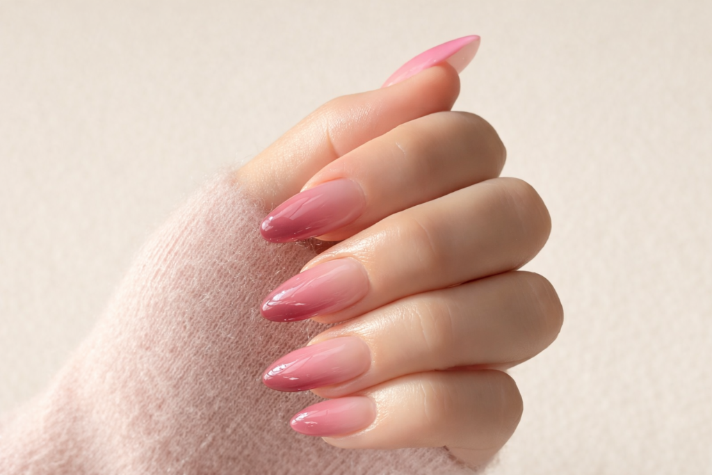 light pink nails