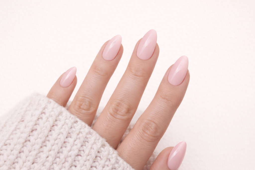 light pink nails