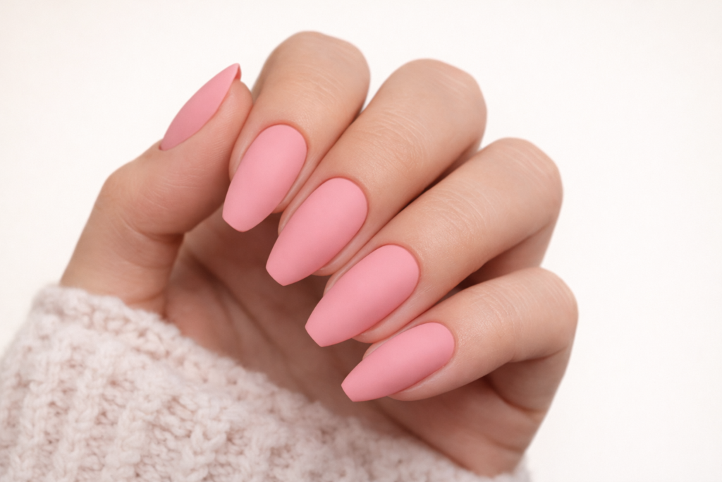 light pink nails