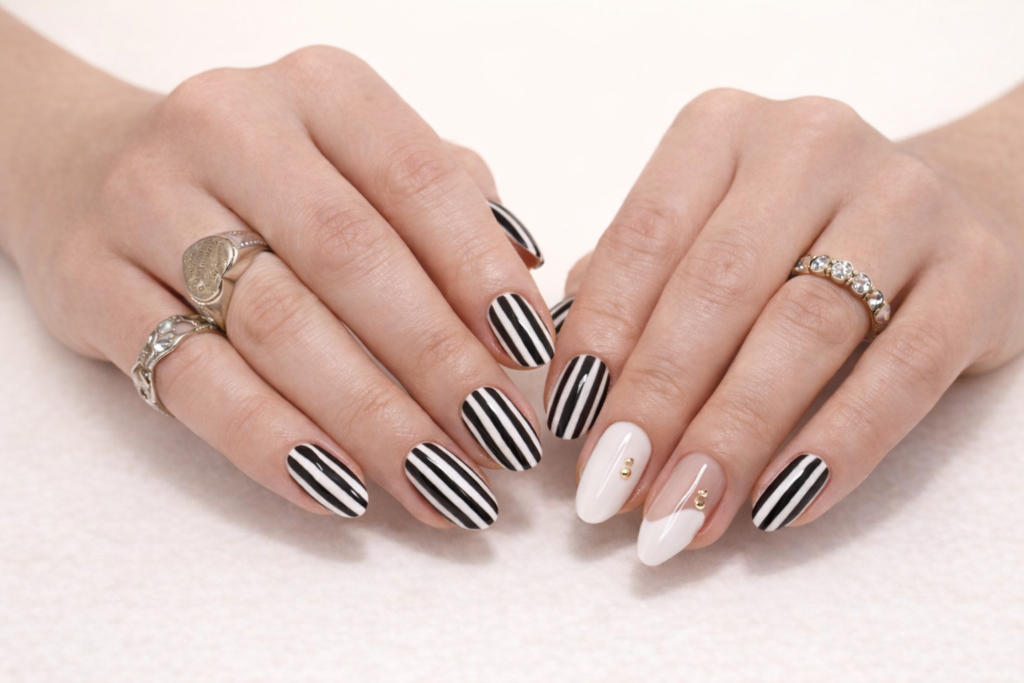 Black and White Nails