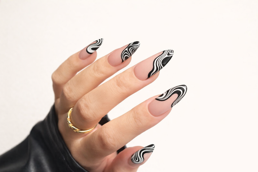 Black and White Nails