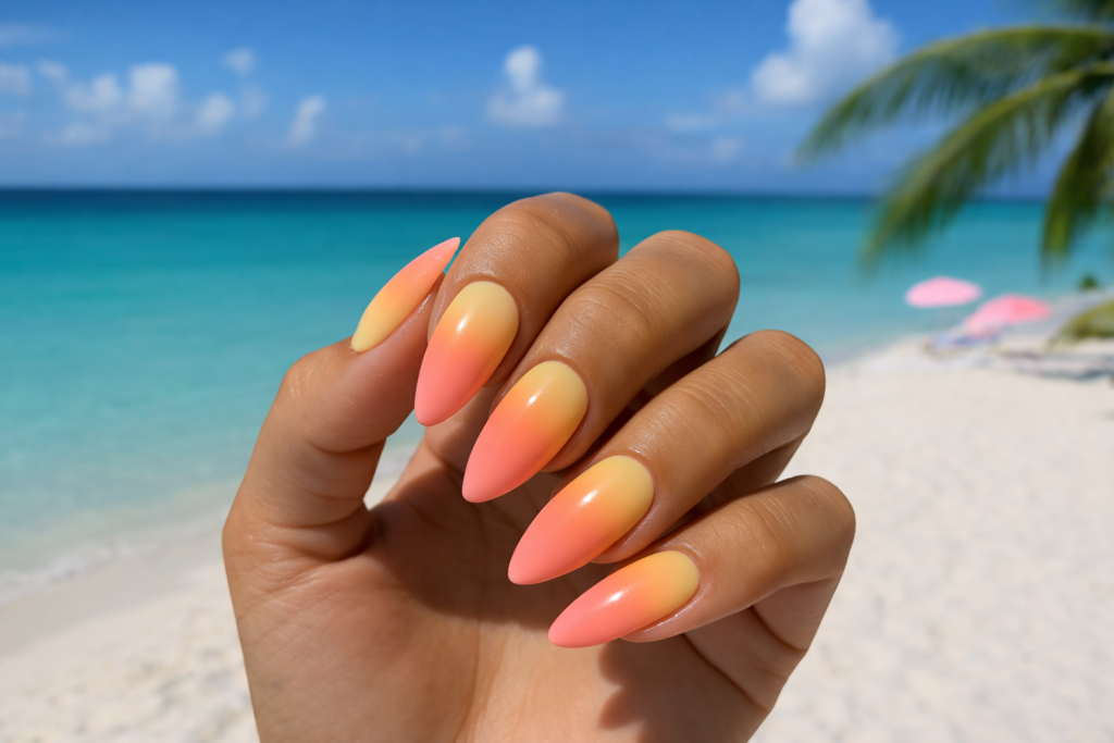 sunset nails