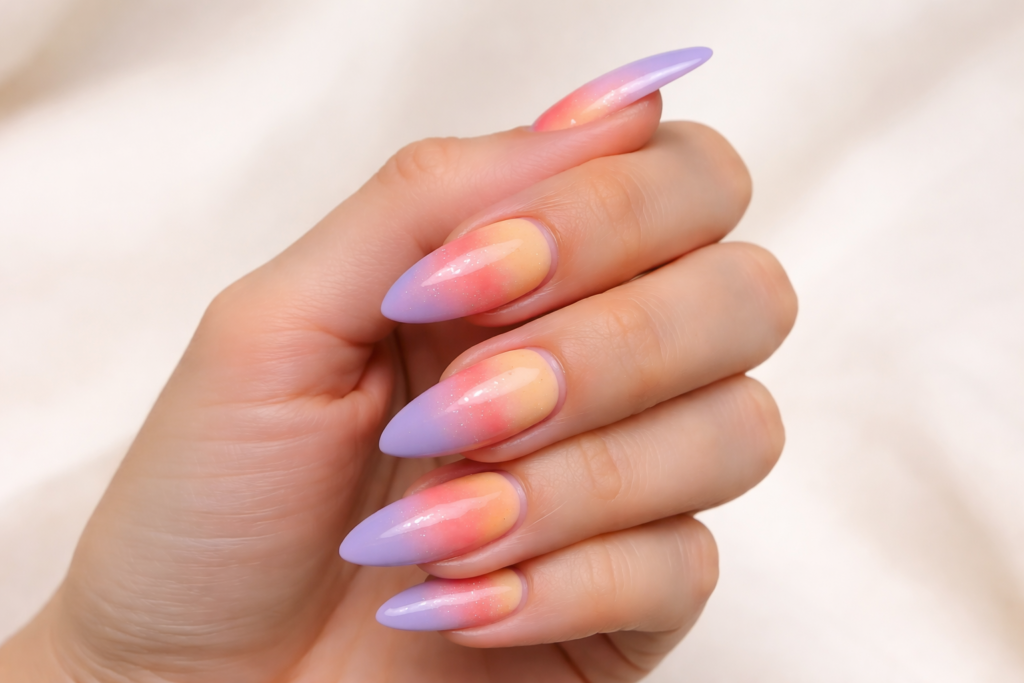 sunset nails