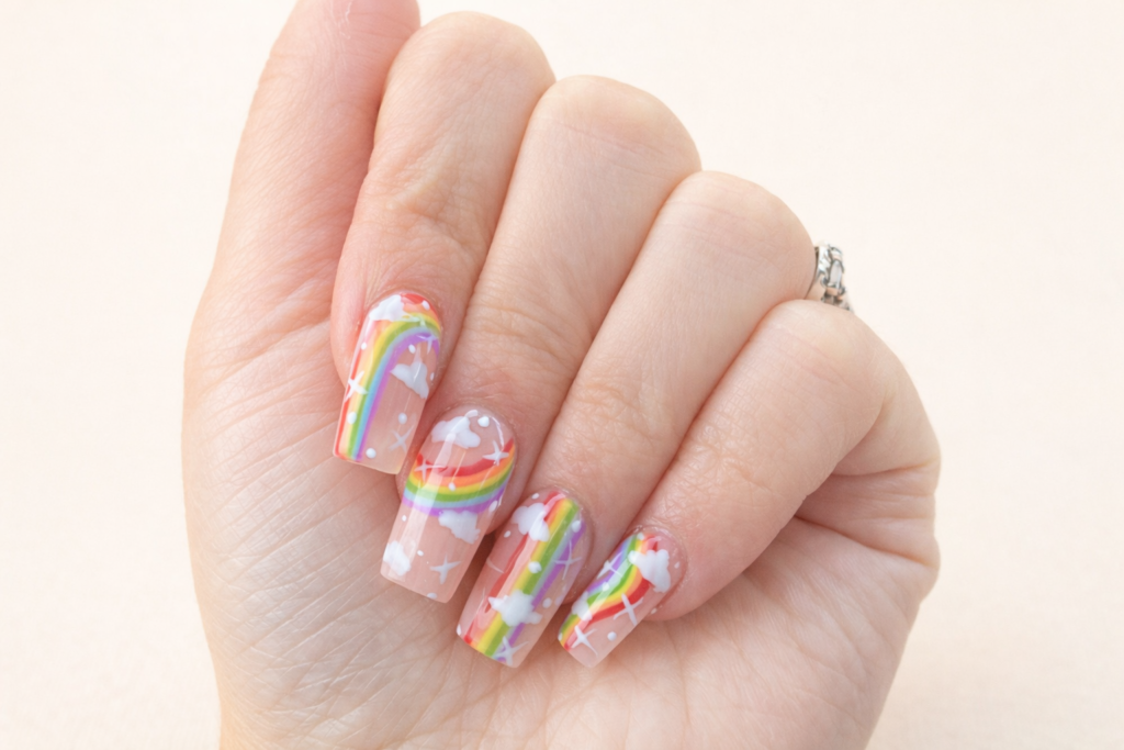rainbow nails