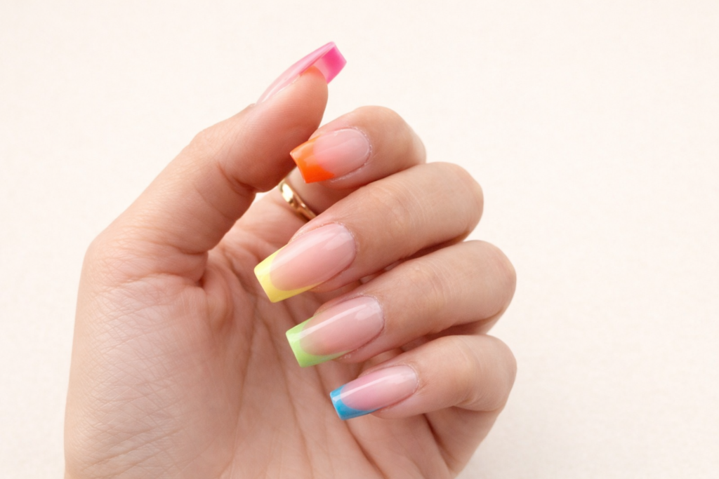 rainbow nails