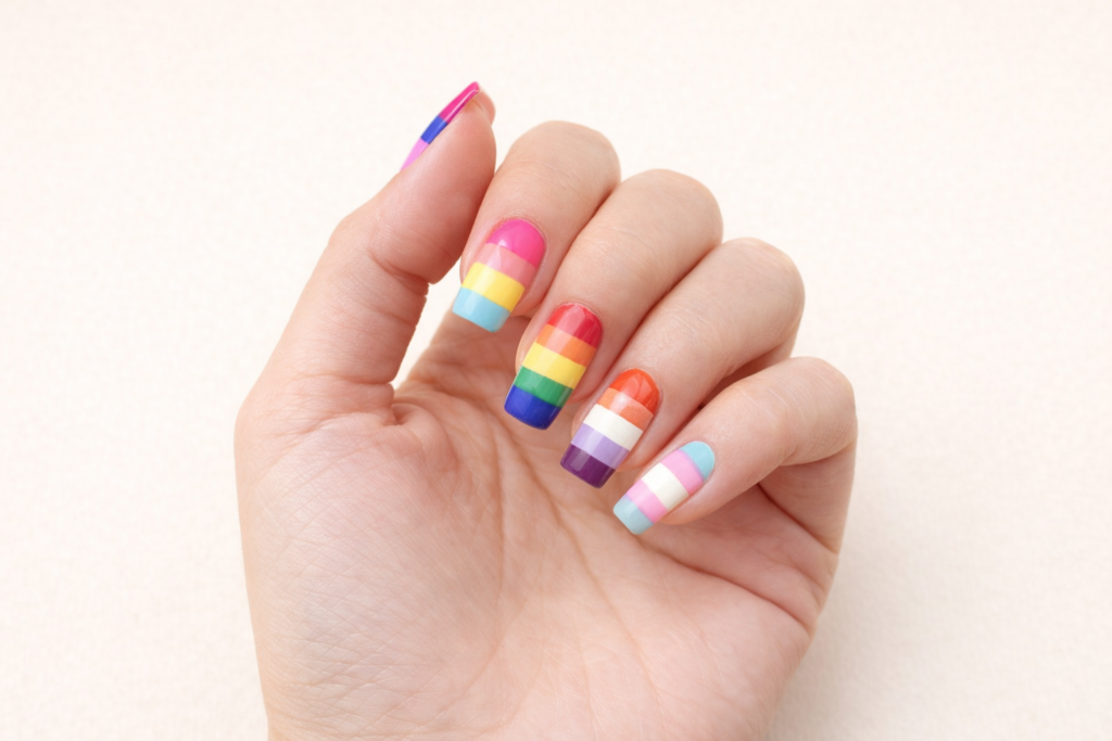 rainbow nails