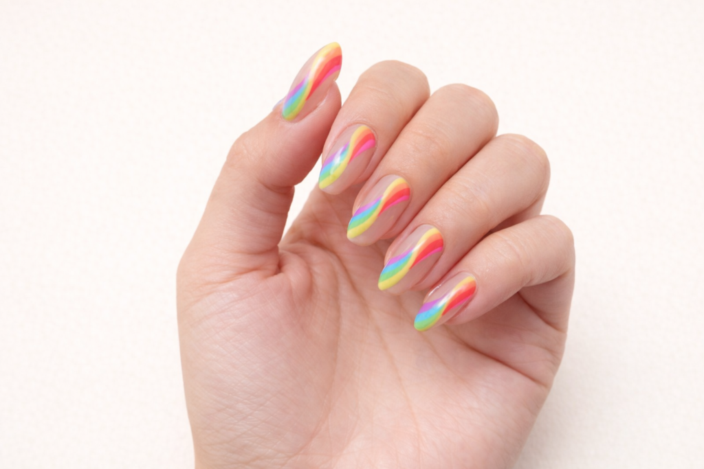 rainbow nails