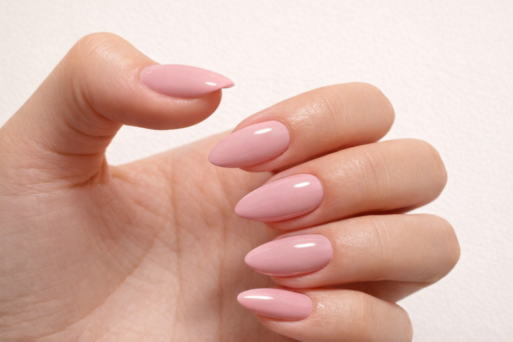 light pink nails