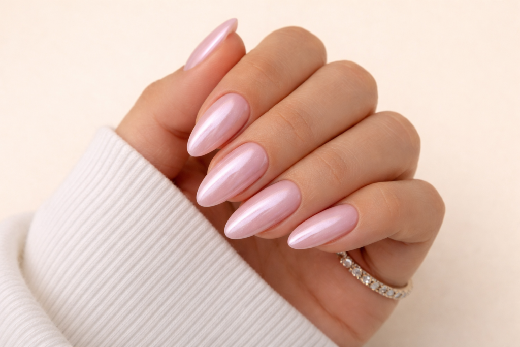 light pink nails