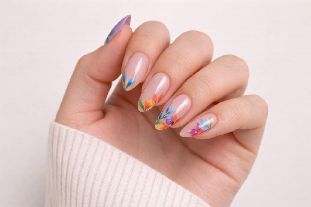gel nail designs at home