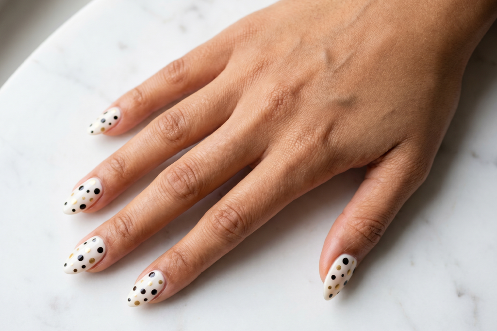 polka dot nail designs