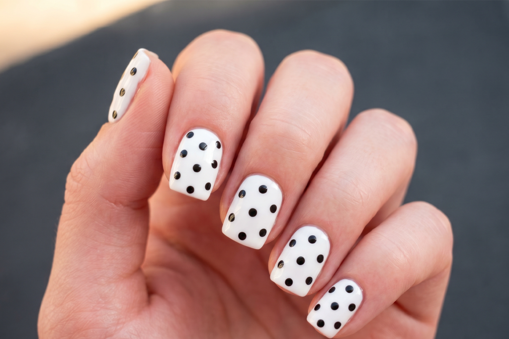 polka dot nail designs