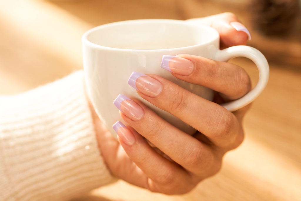 Square French Tip Nails