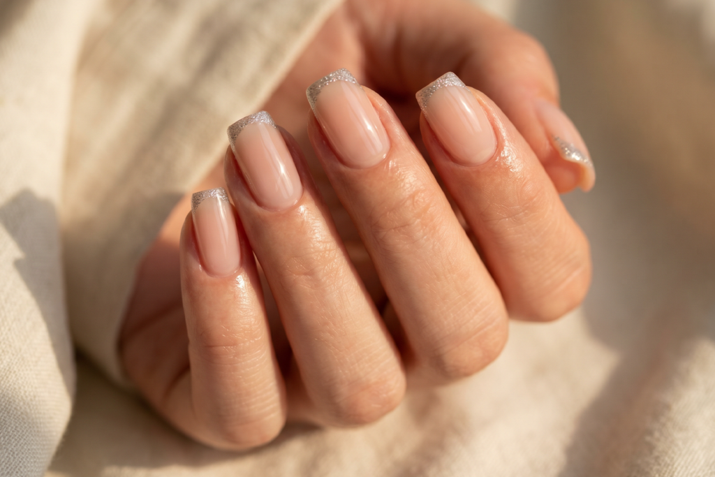 Square French Tip Nails