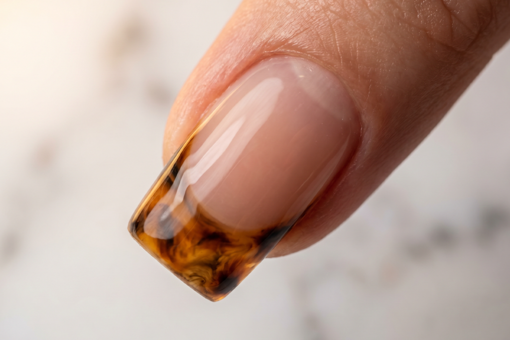 Square French Tip Nails